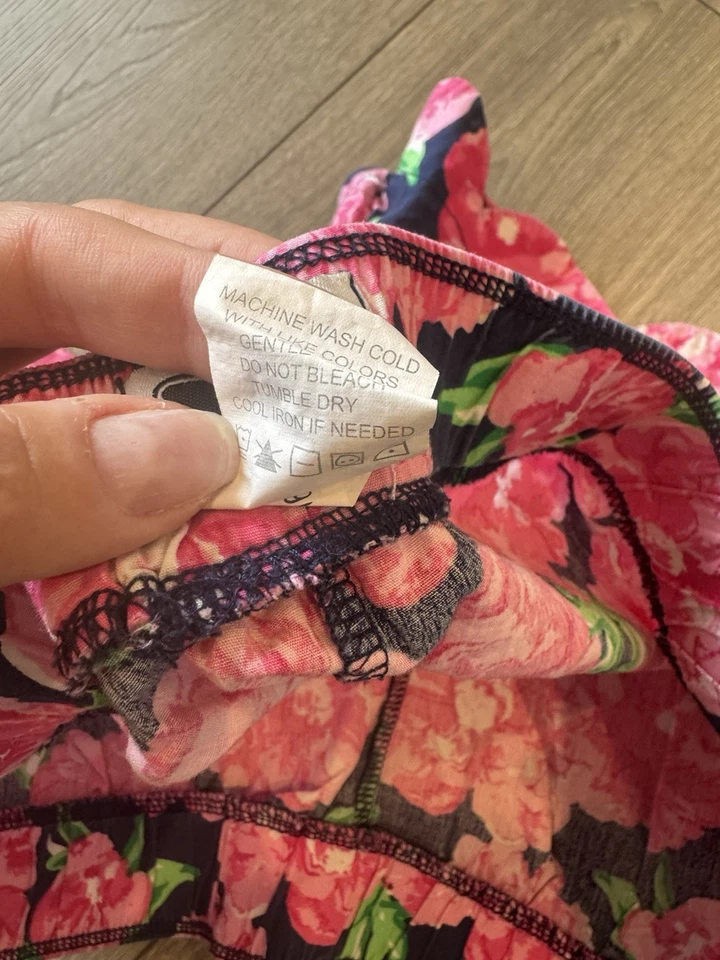 Mud Pie Size 4-6 Small Rose Pink Blue Scalloped Shorts Elastic Waist Cotton - Изображение 4 из 4