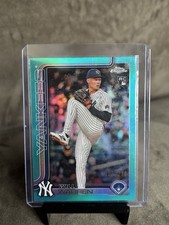 2025 Topps Chrome Will Warren AQUA REFRACTOR RC /199 Yankees #224 MLB Yankees RC