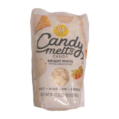 Wilton Candy Melts White Chocolate Vanilla Flavor Chips Fondue Wafers 36 oz Bag