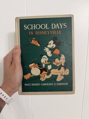 Disney School Days in Disneyville 1939 Book Mickey Mouse Donald Duck