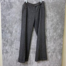 Tory Burch Women’s 12 Tweed Dress Pants cuff hem Career Preppy Wool Silk blend