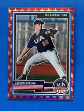 2023 Panini Stars & Stripes USA Baseball Red #10 Carson Messina #/149