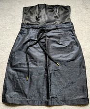 Black Bandeau Silk Dress