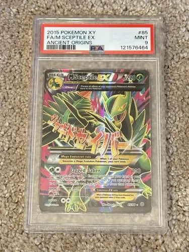 2015 Pokémon -  XY Ancient Origins - M Sceptile EX 85/98 Full Art - PSA 9