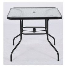 Mainstays Albany Lane 5-Piece Steel Patio Dining Set with Umbrella Hole, Black