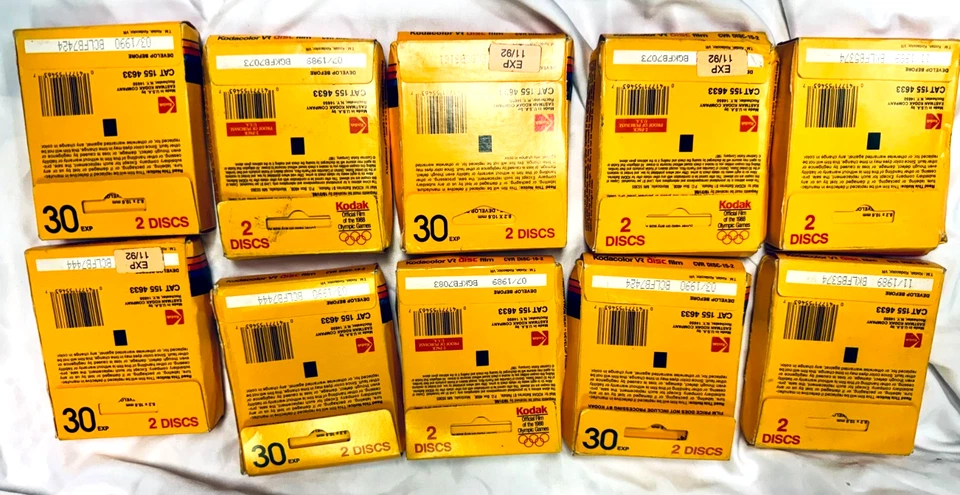 Kodak Disc Film 2-Pk 30 Exp Kodacolor Print Exp. 89-93 - Lot of 10 Roll - READ - Image 2 of 4