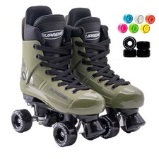 Supreme Turbo 33 Quad Roller Skates Army Green Rio Coaster Wheels