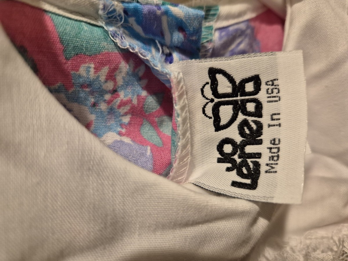 VTG 90s JO LENE Girls Floral Romper W/Lace 18/L View 4