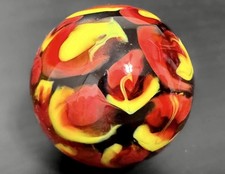 Robert LaGrand 1" RL 03 Red Yellow Contemporary Handblown Art Glass Marble