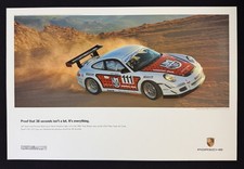 Genuine PORSCHE 911 GT3 Cup 2010 Pikes Peak Hill Climb Jeff Zwart Poster EXC