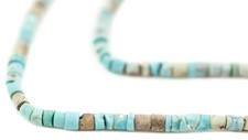 Blue Arizona Turquoise Heishi Beads 2mm Afghanistan Gemstone 15 Inch Strand