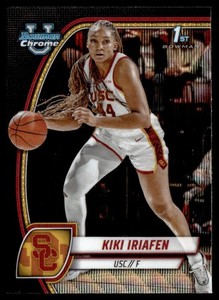 2024-25 Bowman University Chrome 1st Black Wave Kiki Iriafen #47 C