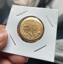 Monnaie Aspect Antique Byzantine Solidus Heraclius et Heraclius Constantin