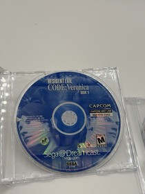 Resident Evil -- CODE: Veronica (Sega Dreamcast, 2000) Discs Only! Tested Works!