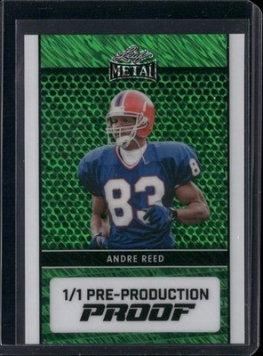 Andre Reed 2024 Leaf Collective Multi Sport Blank Back Proof 1/1