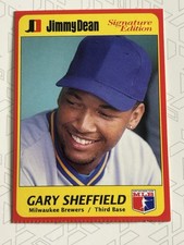 Gary Sheffield 1991 Jimmy Dean Signature Series MT/NMT Fan cut Bottom
