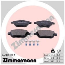 Satz Bremsbeläge Bremsklötze vorne für Citroen C3 2 SC SH C4 3 BA X BD | 2448