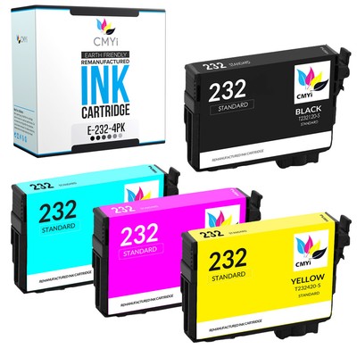 CMYi 4-Pack Compatible 232 Ink for Epson WorkForce WF-2930 Expression XP-4200