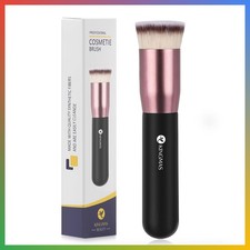 Flat Top Foundation Brush Kabuki Makeup Powder Cream Blush Buffing Face Tool Bla