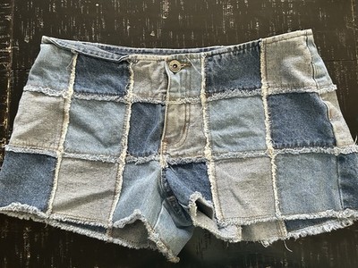 Vintage Zana Di Patchwork Shorts Size 5 Denim Hippie Boho Casual Cute!!