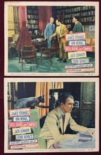 BELL BOOK AND CANDLE LOBBY CARDS (2) 1958 JAMES STEWART JACK LEMMON KIM NOVACK