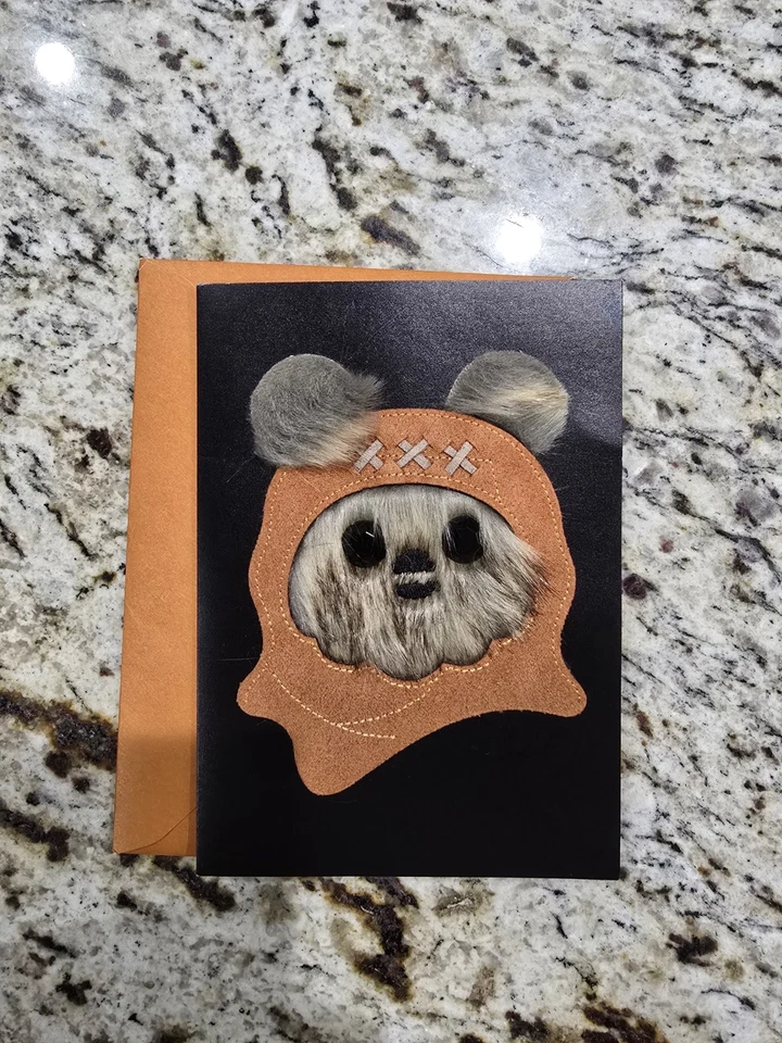 💥Papyrus Star Wars Leather Ewok Birthday Card Greeting Card💥 - Image 2 of 4