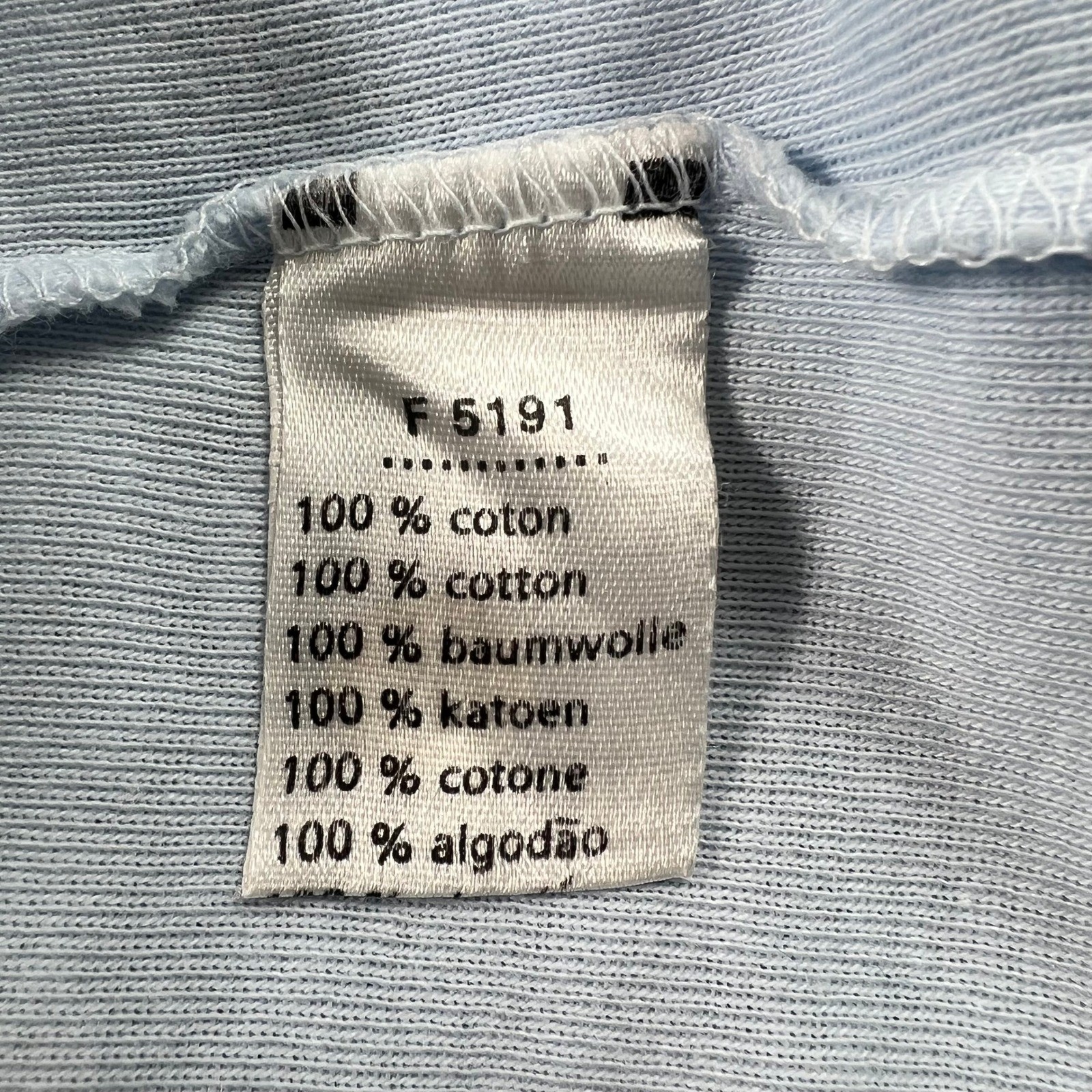 Lacoste Women's Long Sleeve V-Neck T-Shirt Light Blue US Size M (EU/8) VTG NWT thumbnail 6