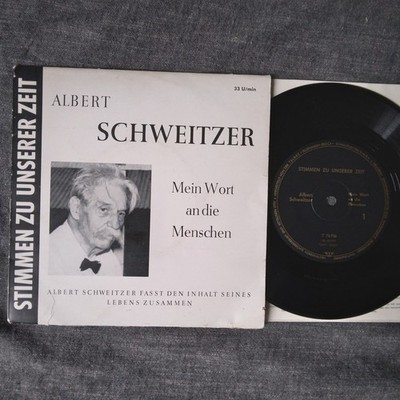 Albert Schweitzer Mein Wort an die Menschen Lambarene 1964 Vinyl VG +   T 74 736