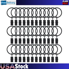 36 Pack Curtain Rings with Clips, Drapery Clips with Rings, Hangers Drapes Rings