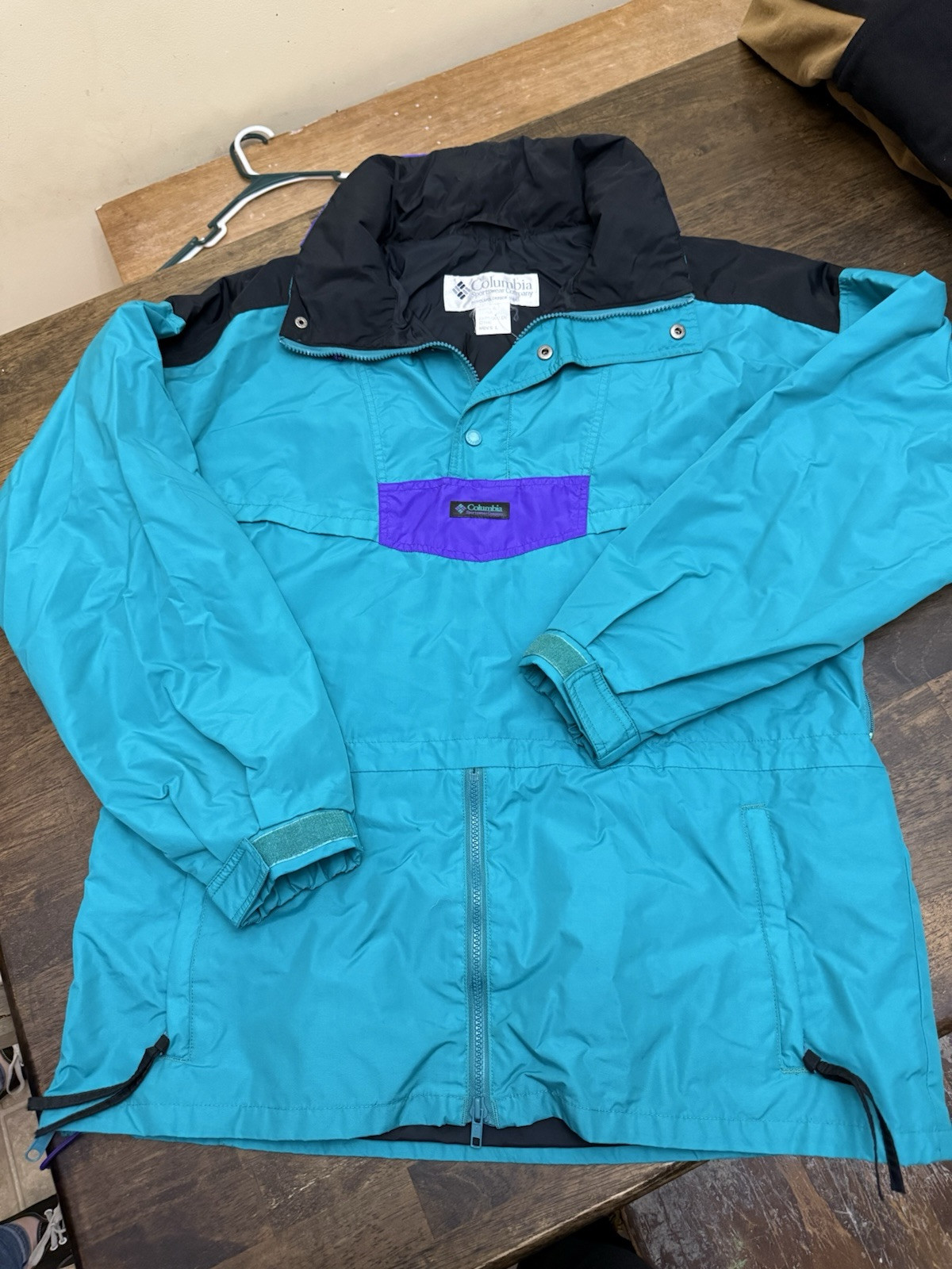 90s Vintage Teal Columbia Ski Jacket Retro Winter Coat