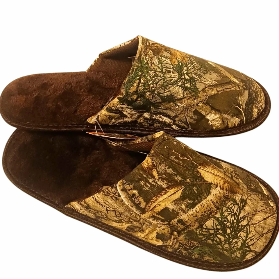 Zapatillas sin cordones Realtree camufladas para hombre talla XL 11-12 acolchadas media cúpula deslizables Foto 3 de 4