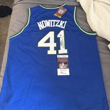 Dirk Nowitzki￼ Signed Auto Dallas Mavericks Jersey Throwback Mavs JSA COA