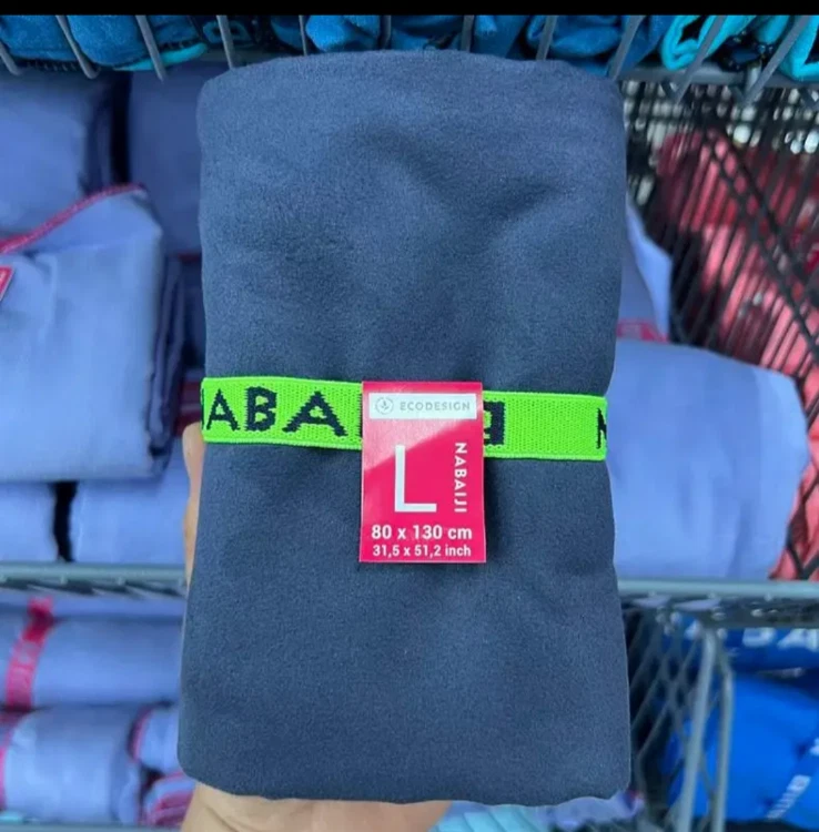 Полотенце из микрофибры Nabaiji Decathlon, размер L, XL 110x175 см, 43x69 дюймов новое с этикеткой - Изображение 2 из 4