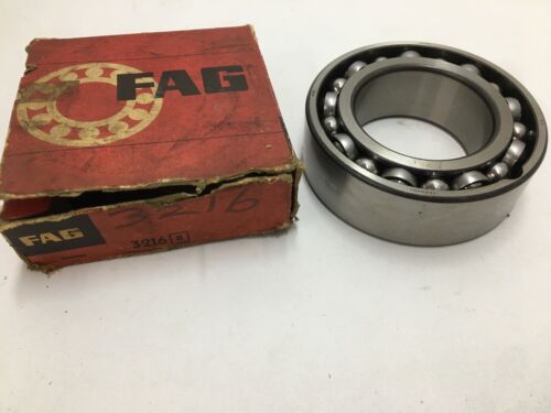 FAG 3216B Angular Contact Bearing 80mmx140mmx1-3/4" 5216 3216-B Germany - Picture 1 of 4