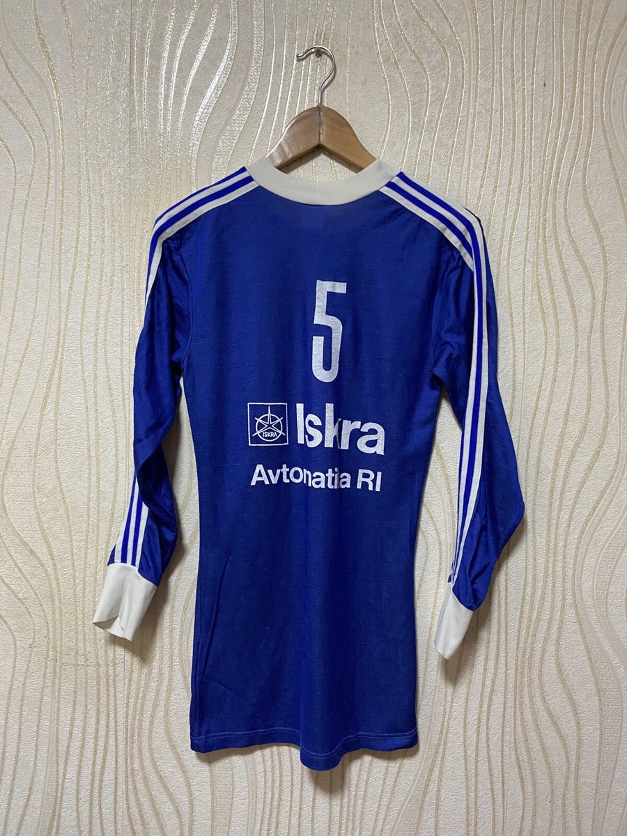 1980s ADIDAS TEMPLATE FOOTBAL SHIRT SOCCER JERSEY LONG SLEEVE sz