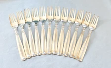VTG SORENSEN Denmark LOTUS STERLING Silver 4 Tine 7 1/2" Dinner Fork 12 Avail