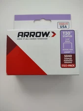 Arrow Fastener T30 Staples 1/4" #304IP 5040 pack