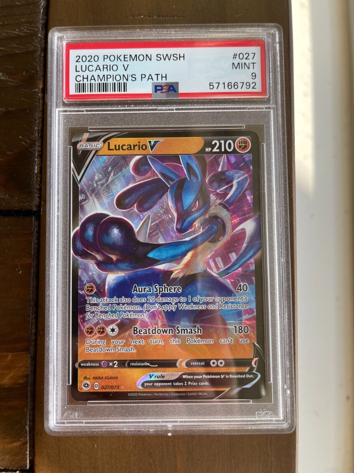 Pokemon Champions Path #027 Lucario V PSA 10