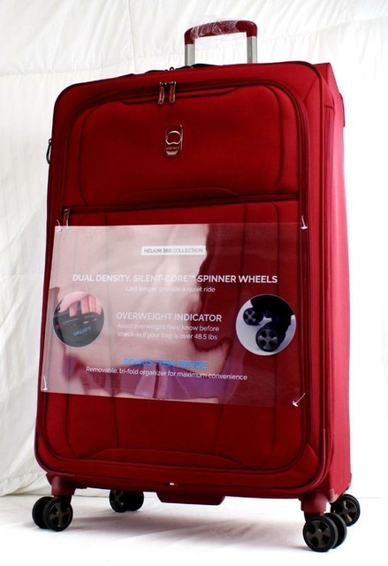 delsey red suitcase