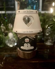 Vintage Stoneware Candle Jar Holder Amy’s Loft-Crazy Mountain-NEW IN BOX