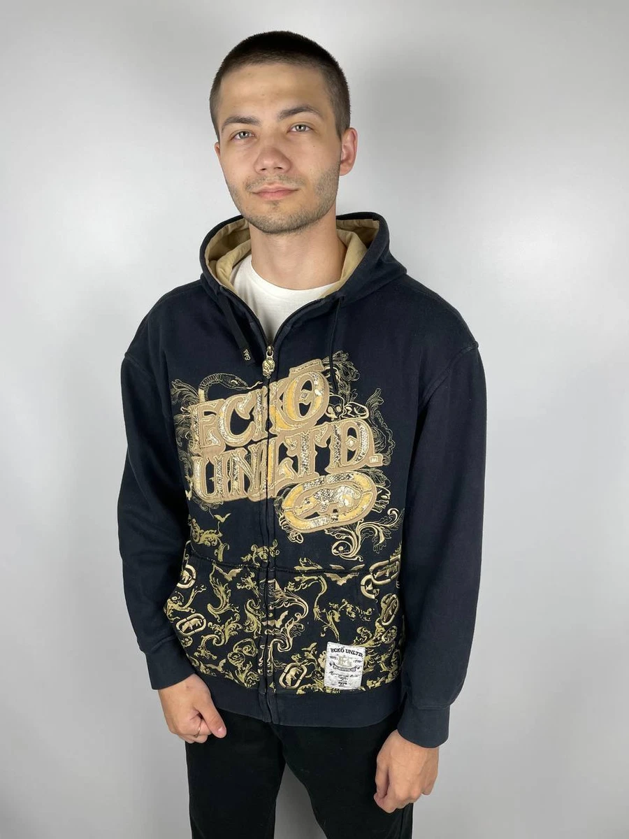 Vintage Y2K Ecko Unltd. Overprinted Hoodie