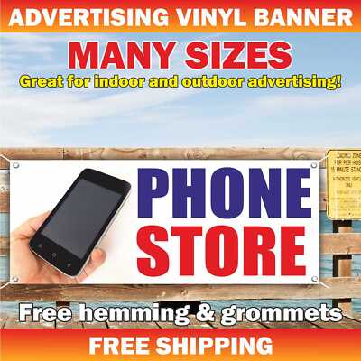 PHONE STORE Advertising Banner Vinyl Mesh Sign coming soon service fix now open