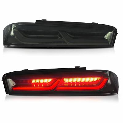 2*VLAND LED Rückleuchten für 2016-18 Chevrolet Camaro Sequentielle Gelb Blinker