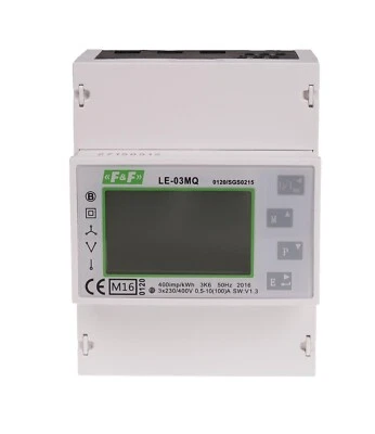 F&F LE-03MQ Stromzähler 3xPhasig MID 2xWege 4xQuadranten 100A MODBUS RTU RS-485 - Bild 1 von 4