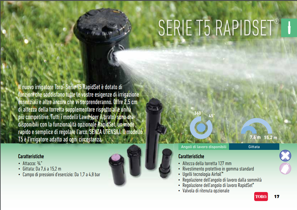 Irrigatore a impulsi da 1/2 Maschio, 2 Pezzi, irrigatore da Giardino