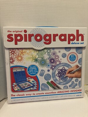 The Original Spirograph Delux Set- 22 PCs.-Guide Book- Carry Case- Brand New