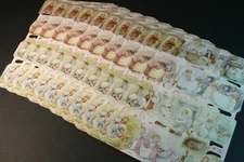 LOT 10 sheets VINTAGE BEATRIX POTTER Die Cut Scrap England EMBOSSED Scrapbooking