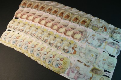 LOT 10 sheets VINTAGE BEATRIX POTTER Die Cut Scrap England EMBOSSED Scrapbooking