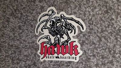 Hawk Skateboarding Bird Skeleton Skateboard Sticker Skate Brand New Early 2000's