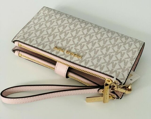 mk pink wristlet